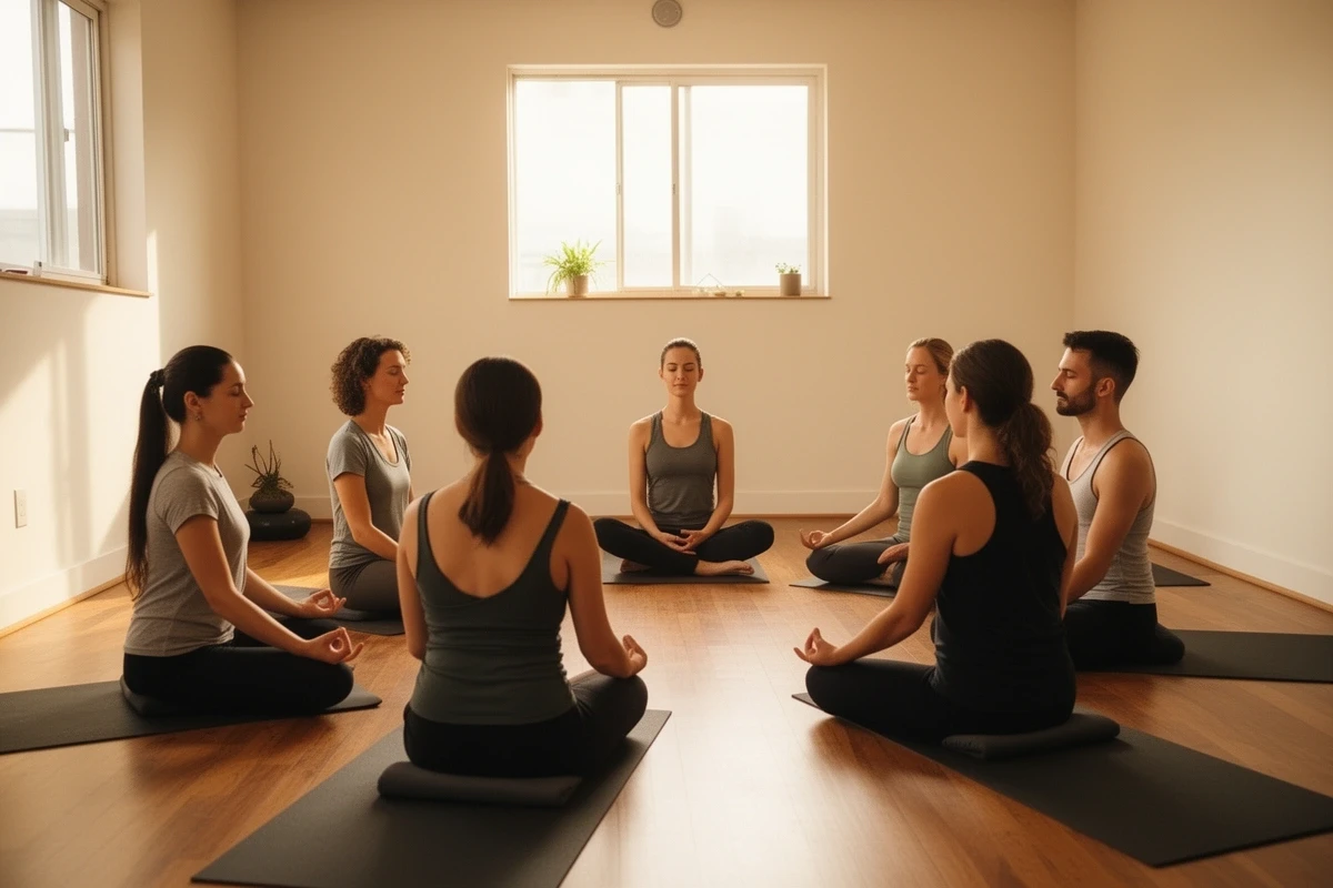 瞑想クラスの様子